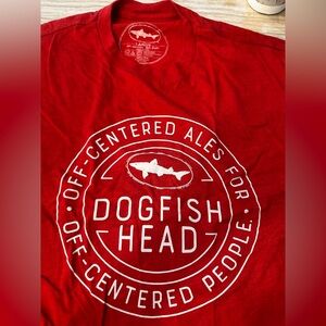 Dogfish Head Red Graphic T-Shirt
Size large
Dogfish brewery